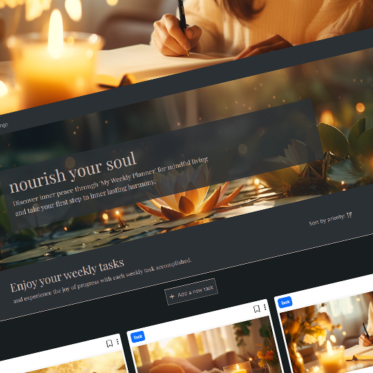 Weekly Planer, nourish your soul